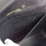 CHANEL * Single Chain Shoulder Bag Black Lizard