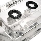 CHANEL * Cassette Tape Chain Clutch Party Bag Clear Plastic