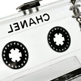 CHANEL * Cassette Tape Chain Clutch Party Bag Clear Plastic