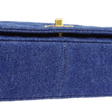 CHANEL * Full Flap Chain Shoulder Bag Indigo Denim