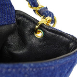 CHANEL * Full Flap Chain Shoulder Bag Indigo Denim