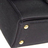 CHANEL * Double Chain Shoulder Bag Black Satin