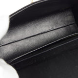 CHANEL * Double Chain Shoulder Bag Black Satin