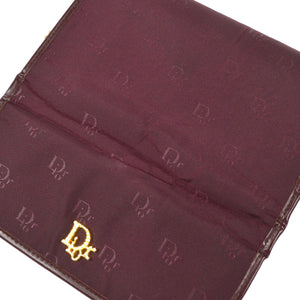 Christian Dior Double Chain Shoulder Bag Bordeaux 76300