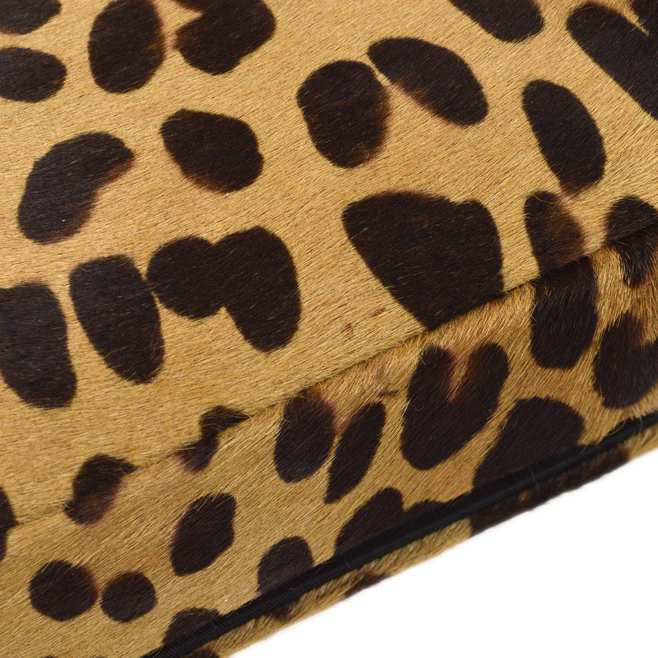 CHRISTIAN DIOR 1999 Malice Pearl Handbag Leopard Pony Hair 66847