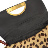 CHRISTIAN DIOR 1999 Malice Pearl Handbag Leopard Pony Hair 66847