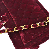 CHANEL Classic Flap Backpack Medium Velvet Bordeaux 88114