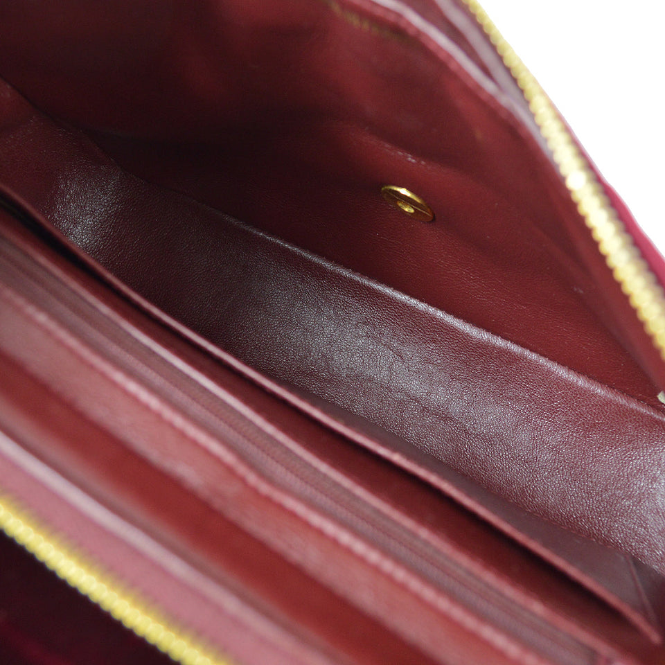CHANEL Classic Flap Backpack Medium Velvet Bordeaux 88114