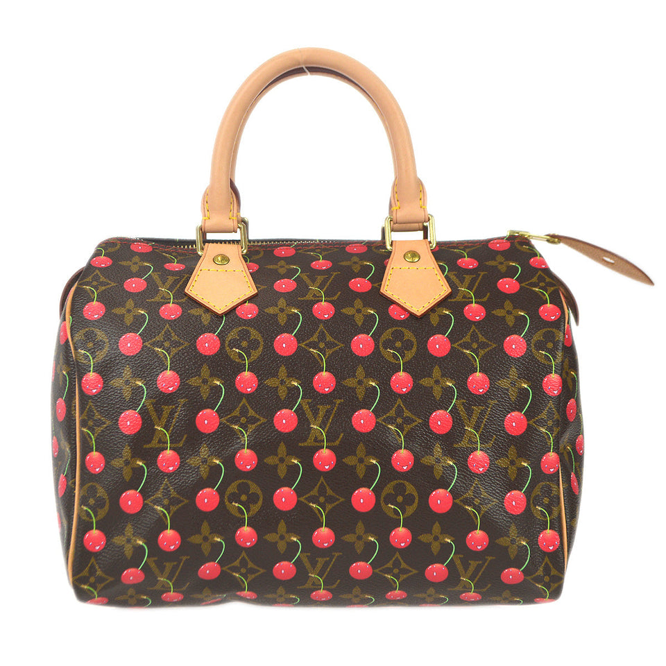LOUIS VUITTON Speedy 25 Handbag Monogram Cherry Murakami M95009 97852