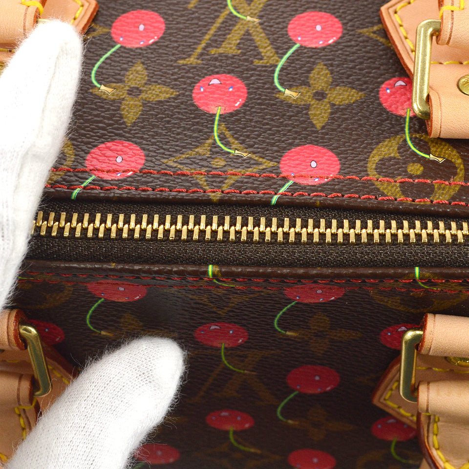 LOUIS VUITTON Speedy 25 Handbag Monogram Cherry Murakami M95009 97852
