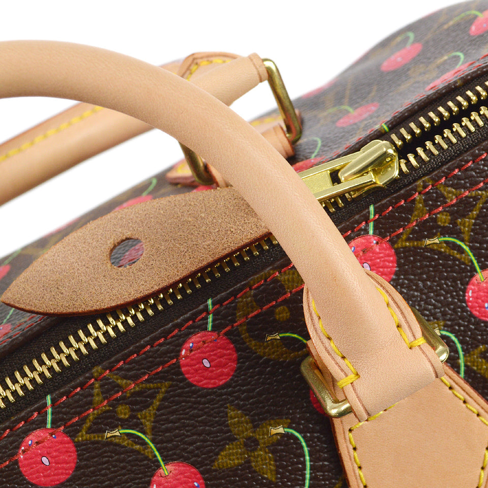 LOUIS VUITTON Speedy 25 Handbag Monogram Cherry Murakami M95009 97852