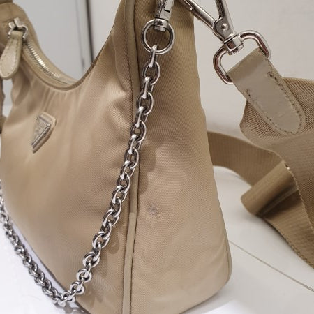 Prada Beige Re-Edition 2005 Nylon Bag