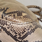 Prada Beige Jacquard Python Handbag