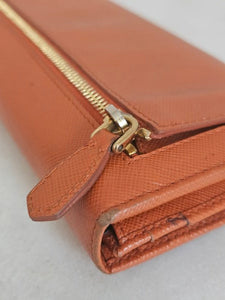 Prada Orange Long Wallet