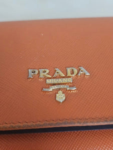 Prada Orange Long Wallet