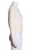 Chanel Cream Sequin Trim Cardigan SZ 42