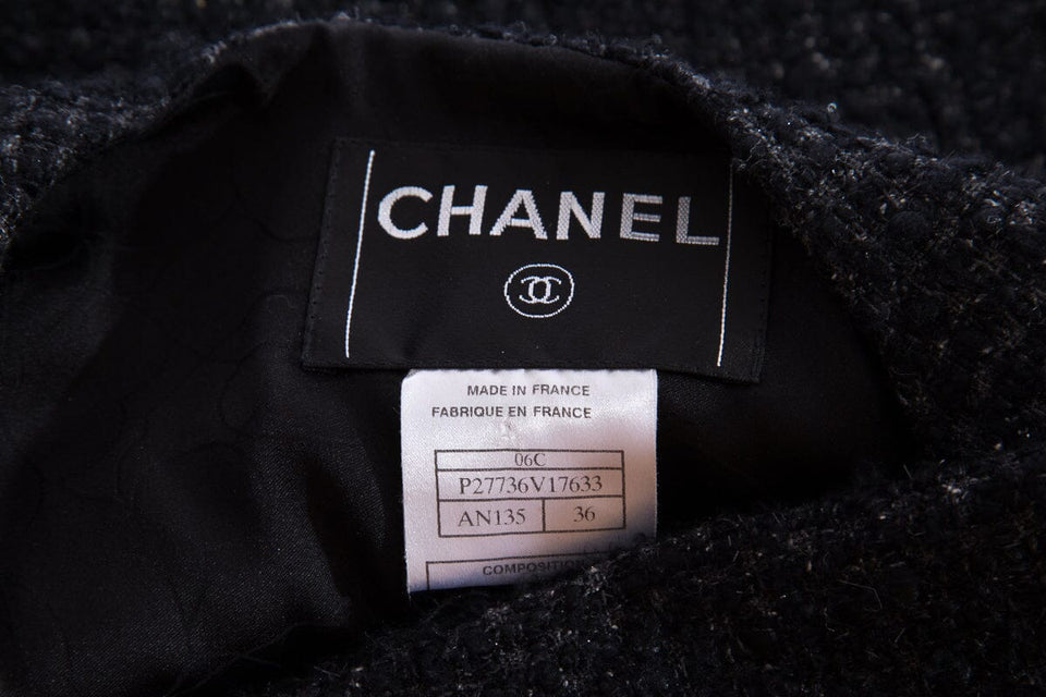 Chanel Navy Fantasy Tweed Jacket SZ 36