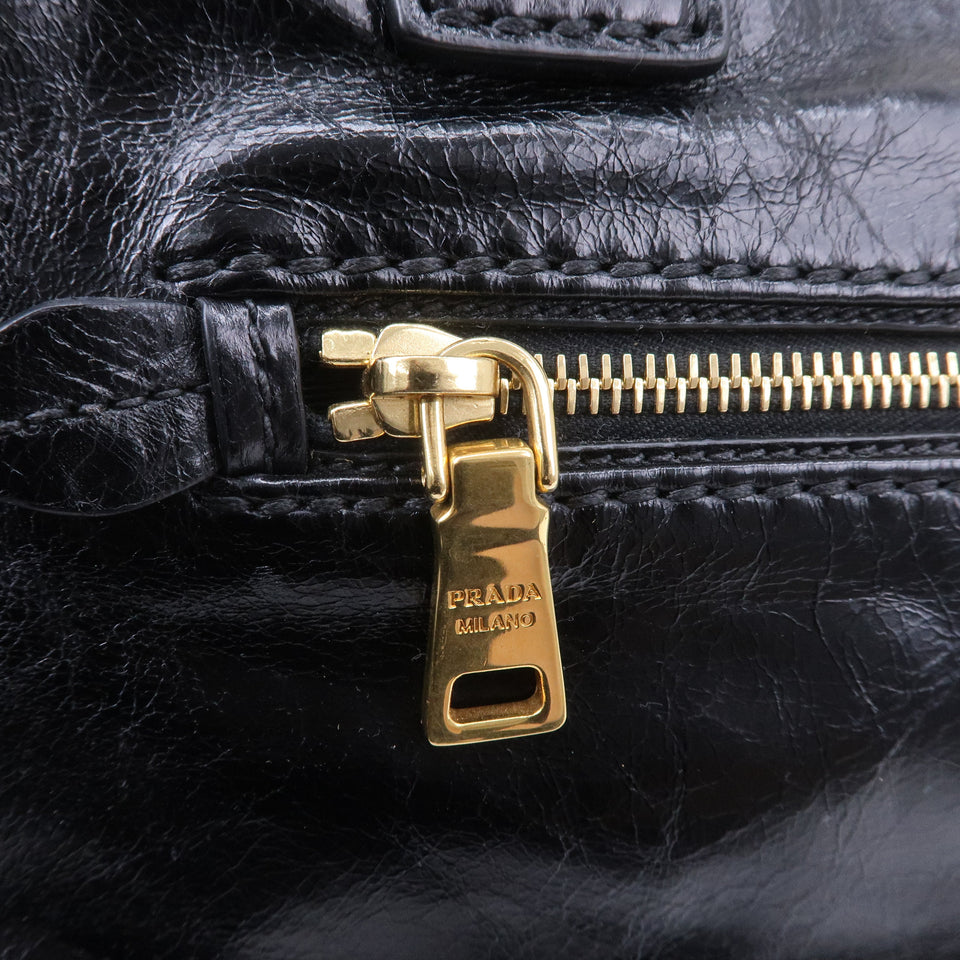 Prada Leather 2WAY Bag Shoulder Bag Hand Bag Black BN2151