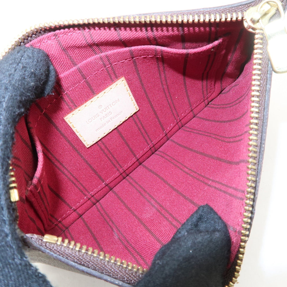 Louis Vuitton Monogram Pouch For Neverfull PM Brown Fuchsia