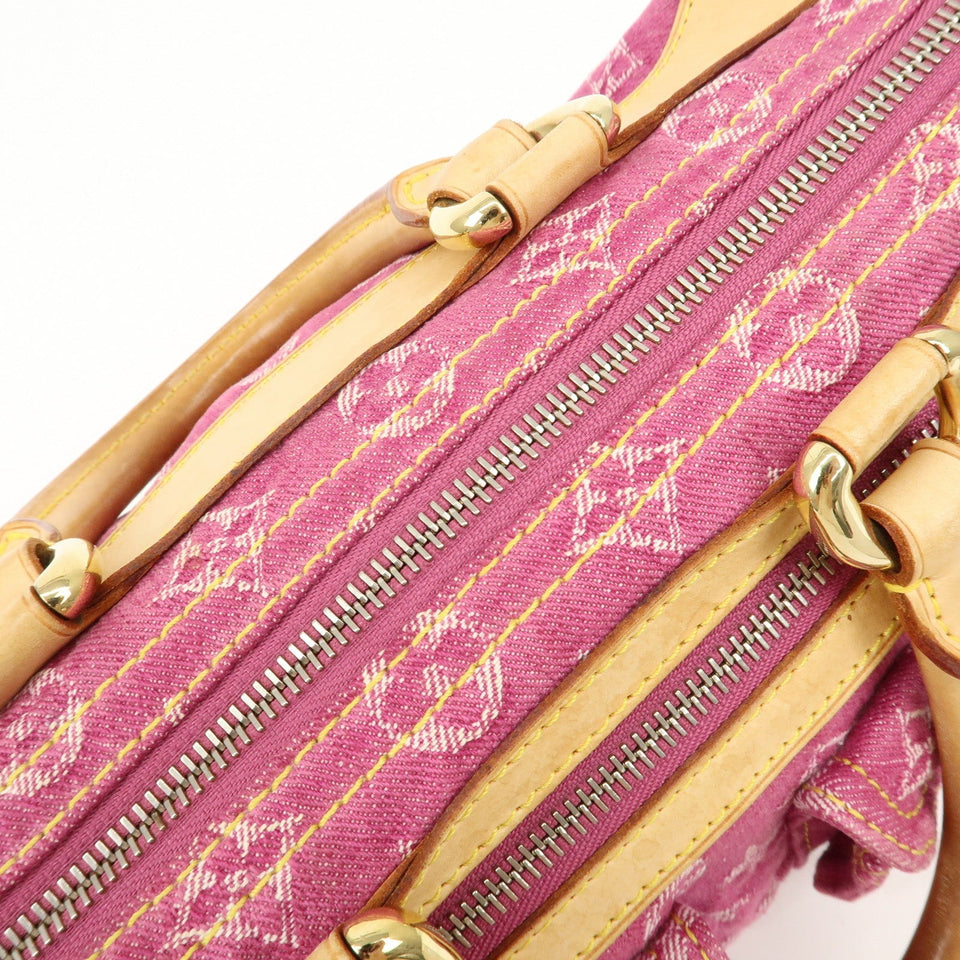 Louis Vuitton Monogram Denim Neo Speedy Boston Bag Pink M95214