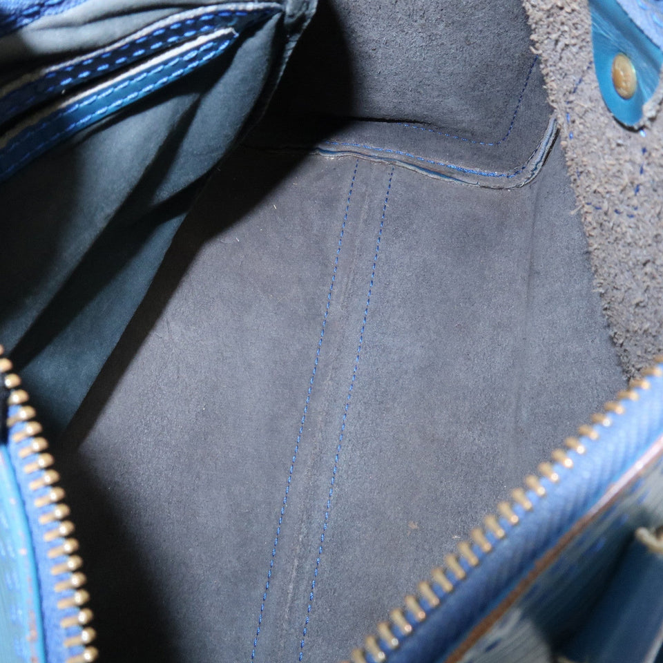 Louis Vuitton Epi Speedy 25 Hand Boston Bag Blue M43015
