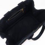 Prada Canapa Canvas Tote Bag Hand Bag Black BN1877