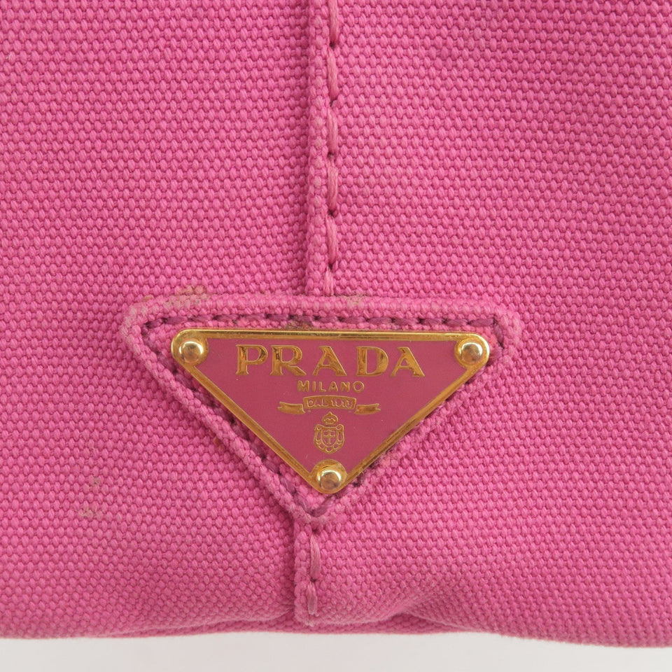 Prada Canapa Mini Canvas 2Way Bag Shoulder Bag Pink B2439G