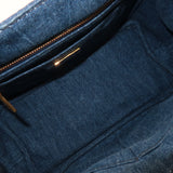 Prada Denim Canapa Mini Canvas 2Way Tote Bag Hand Bag Navy 1BG439