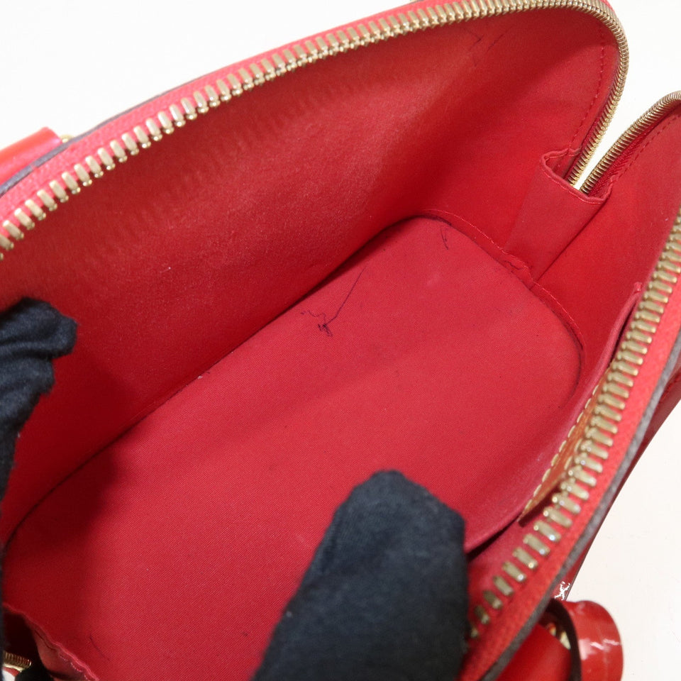 Louis Vuitton Monogram Vernis Alma BB Cerise Shoulder Bag M90174