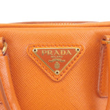 Prada Logo Leather Chain 2Way Bag Shoulder Bag Orenge BL0705