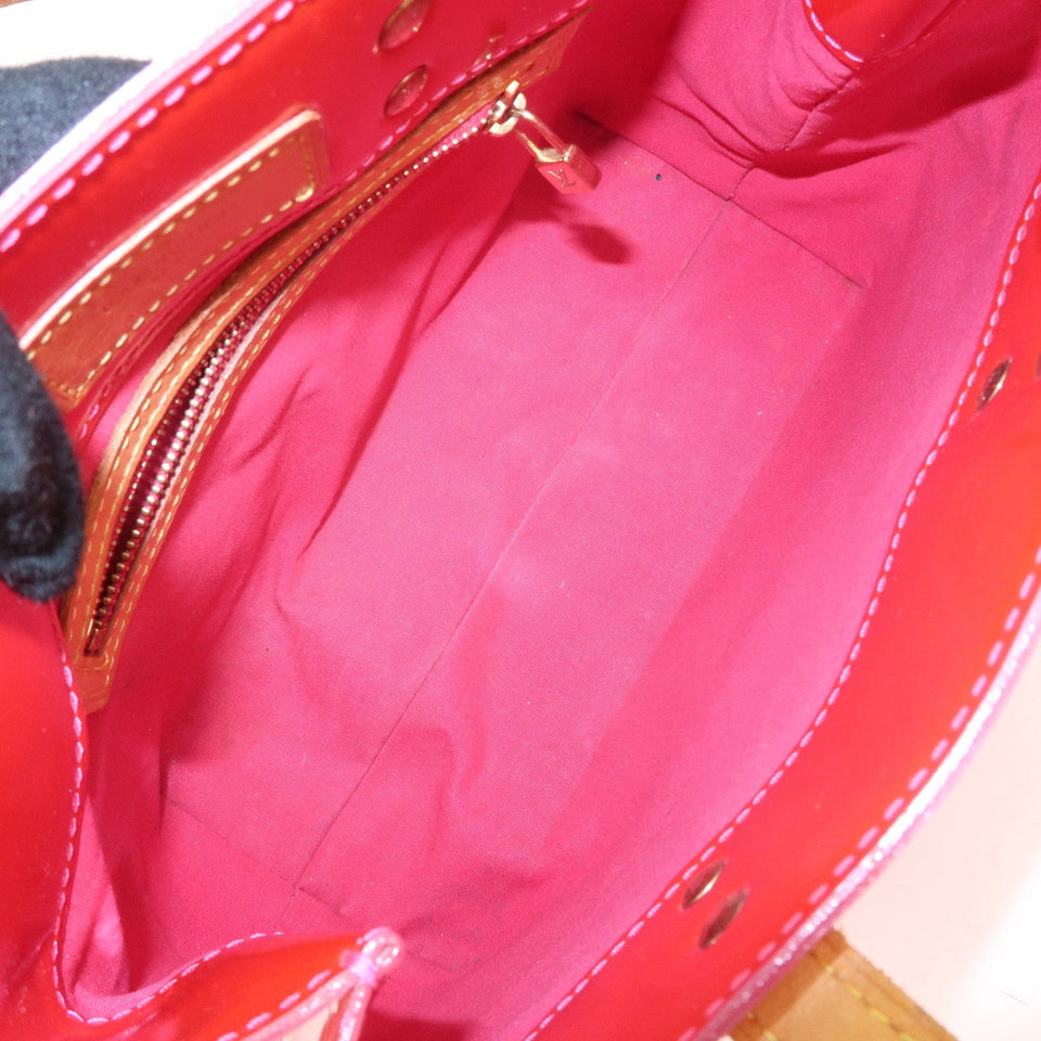 Louis Vuitton Monogram Vernis Lead PM Hand Bag Fuchsia Pink M91221