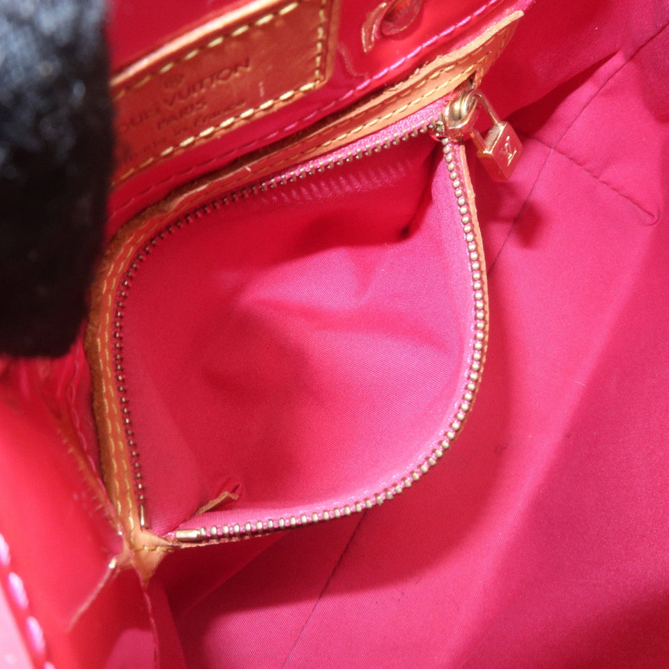 Louis Vuitton Monogram Vernis Lead PM Hand Bag Fuchsia Pink M91221