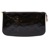 Louis Vuitton Pochette Accessoire  Patent Leather Clutch Bag