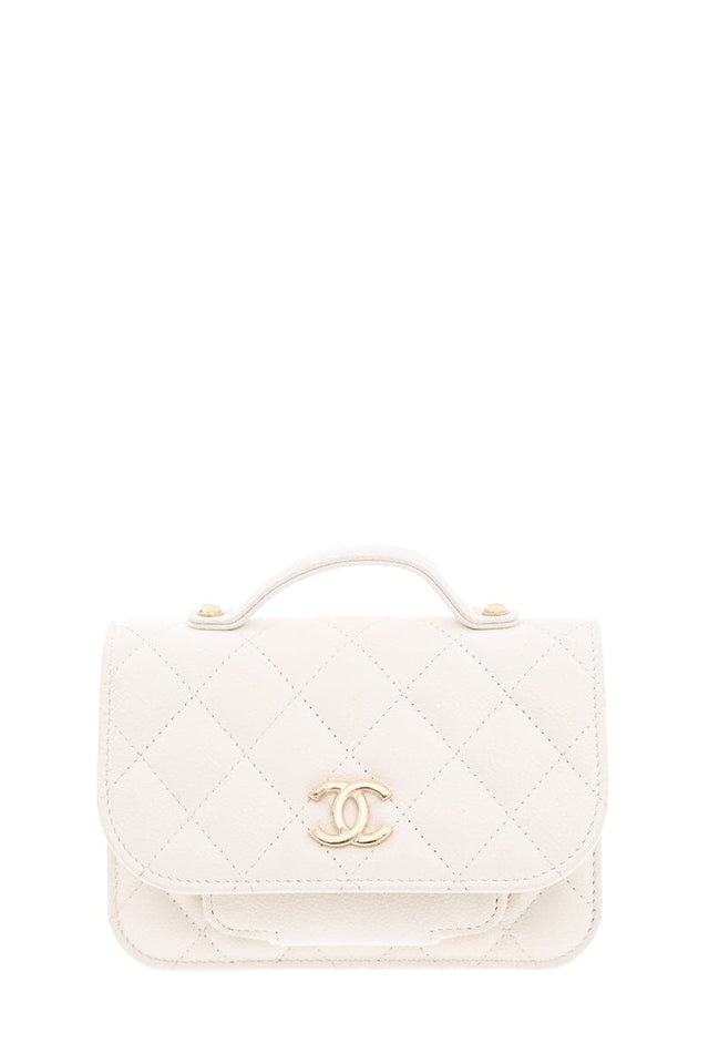 Chanel White Business Affinity Flap Handbag