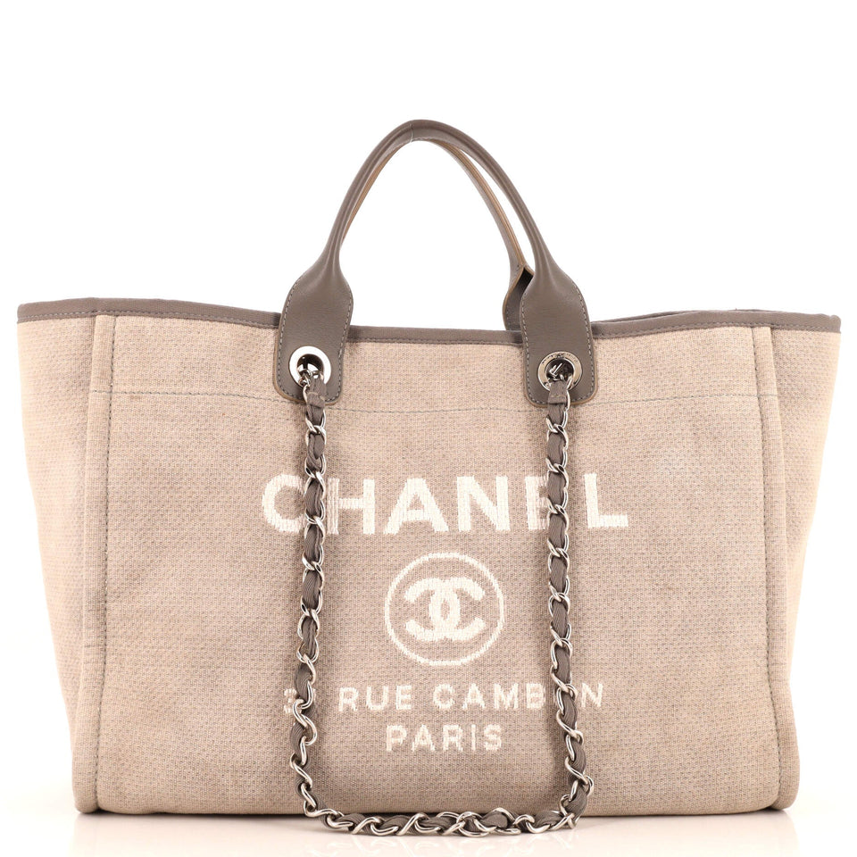 CHANEL Deauville Tote Wool Medium