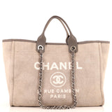 CHANEL Deauville Tote Wool Medium
