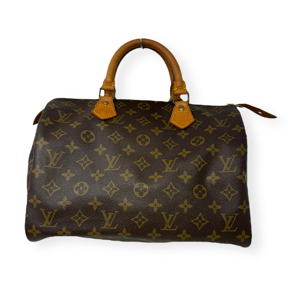 Speedy 30 Handbag Luxury Designer By Louis Vuitton  Size: Medium