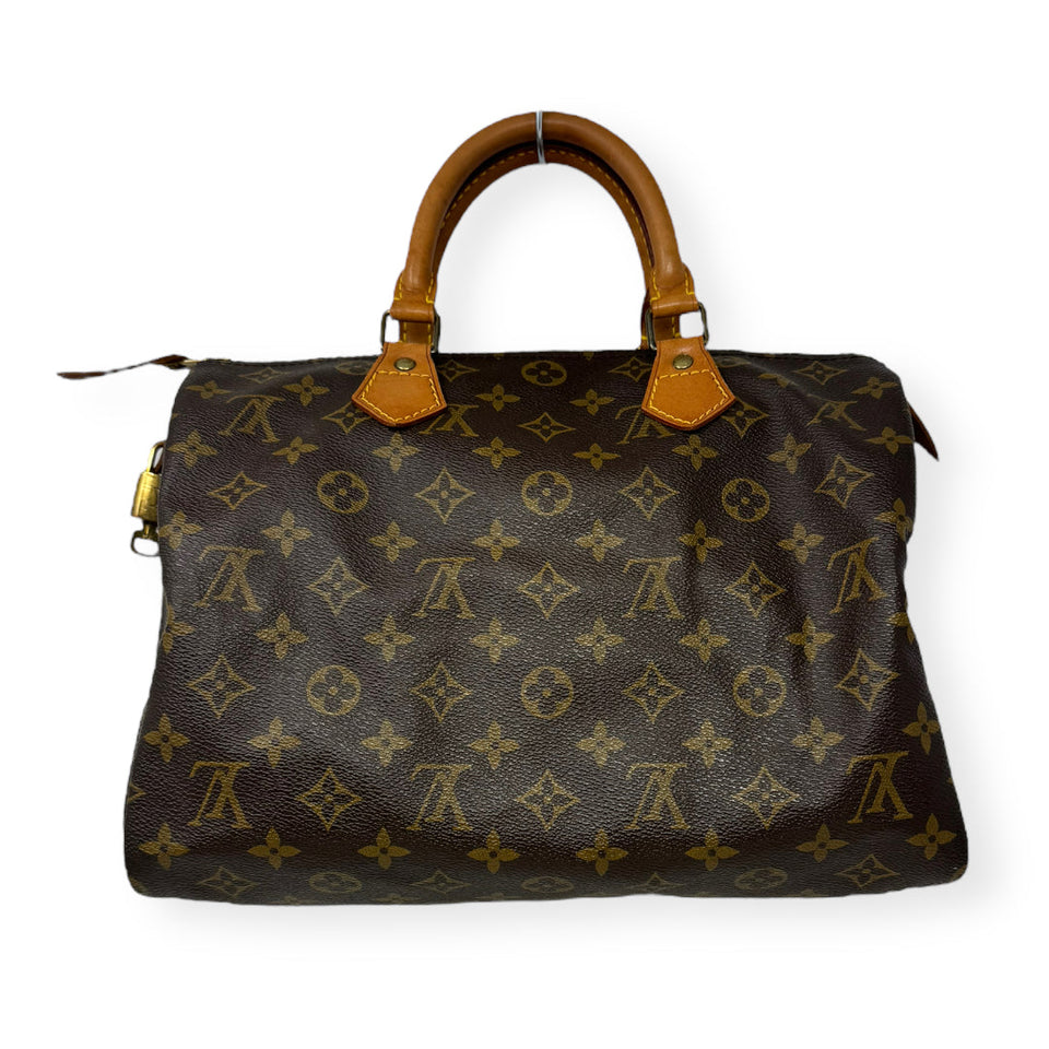 Speedy 30 Handbag Luxury Designer By Louis Vuitton  Size: Medium