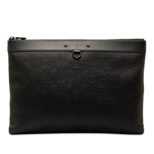 Louis Vuitton Shadow Pochette  Leather Clutch Bag