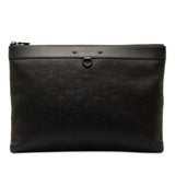 Louis Vuitton Shadow Pochette  Leather Clutch Bag