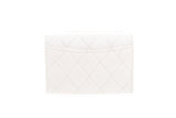 Chanel White Quilted Card Holder NWT