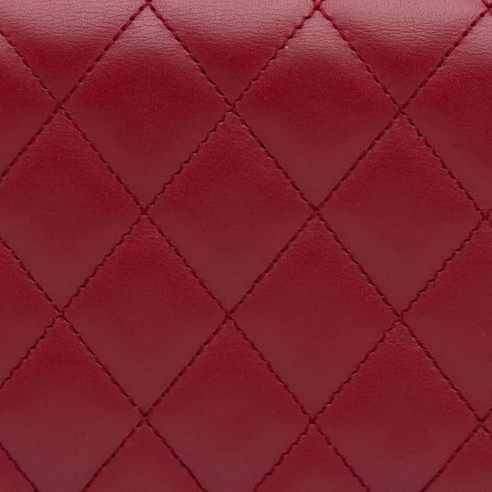 Chanel Boy Wallet on Chain Red Lambskin Gold