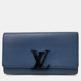 Blue Leather Capucines Clutch