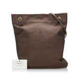 Prada Canapa Logo Crossbody Brown Canvas