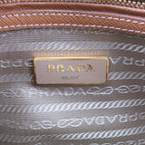 Prada Logo Leather 2Way Bag Hand Bag Shoulder Bag Brown