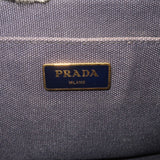 Prada Canapa Mini Canvas 2Way Tote Bag Hand Bag Navy 1BG439