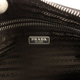 Prada Nylon Leather Shoulder Bag Pouch Brown