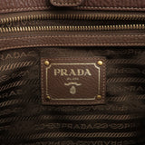 Prada Logo Nylon Leather 2Way Bag Hand Bag Brown BR4993
