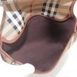 BURBERRY Nova Plaid PVC Leather Shoulder Bag Beige Brown