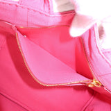 Prada Logo Canapa Mini Canvas 2Way Tote Bag Pink 1BG439